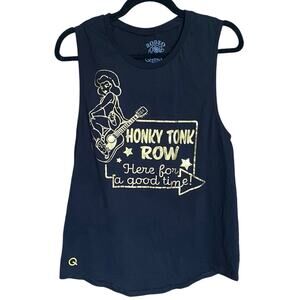 Rodeo Quincy Honky Tonk Row Graphic Tank Top Black Gold Women’s Large